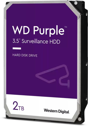 Жесткий диск WD SATA-III 2TB WD23PURZ Surveillance Purple (5400rpm) 64Mb 3.5