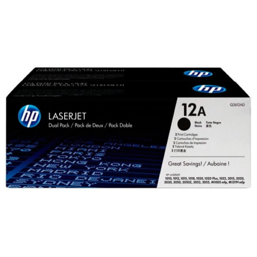 Картридж HP 12A двойная упаковка, черный / 2 * 2000 страниц (Q2612AF)
