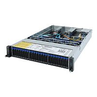"R282-Z91 2U, 2x Epyc 7002/ 7003, 32x DIMM DDR4, 24x 2.5" SAS/ SATA, 2x 1Gb/ s (Intel I350-AM2), 2x" "2.5" SAS/ SATA in rear side, Ultra-Fast M.2 with PCIe Gen3 x4, 2 x PCIe Gen4, Aspeed AST2500, 2x 1600W 80 PL (6NR282Z91MR-00-A00)