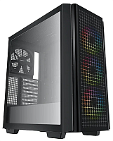 Deepcool CG540 без БП, боковое окно (закаленное стекло), 3xARGB LED 120мм вентилятора спереди и 1x140мм вентилятор сзади, черный, ATX