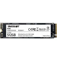 Твердотельный накопитель Patriot P300 SSD M.2 2280 512GB PCI-E 3.0 x4 3D QLC 1700/ 1200MB/ s IOPS 290K/ 260K (P300P512GM28)
