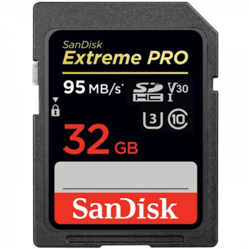 Карта памяти SD 32GB SanDisk SDHC Class 10 UHS-I U3 Extreme Pro 95MB/ s (SDSDXXG-032G-GN4IN)