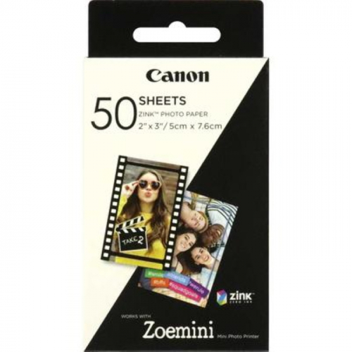 Бумага Canon Фотобумага для Zoemini ZP-2030 50x75 мм для сублимационных принтеров, 50 листов (3215C002)