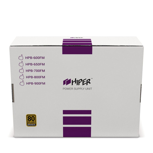 Модульный блок питания HIPER HPB-800FM (ATX 2.31, 800W, ActivePFC, 140mm fan, Full-modular, Black), 80+, BOX фото 8