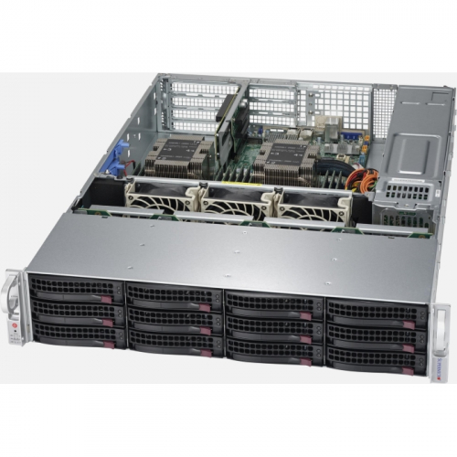 Серверная платформа Supermicro SuperServer 6029P-WTRT/ noCPU (x2 Scalable)/ noRAM (x12)/ noHDD (up 12 LFF)/ SATA RAID/ 2x 10GbE/ 2x 1200W (up 2) (SYS-6029P-WTRT) фото 2