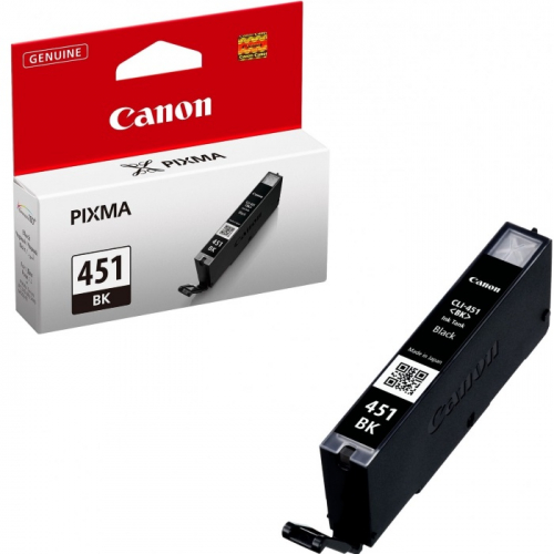 Картридж струйный Canon CLI-451BK, черный, 1100 страниц, для Canon Pixma iP7240/ MG6340/ MG5440 (6523B001)