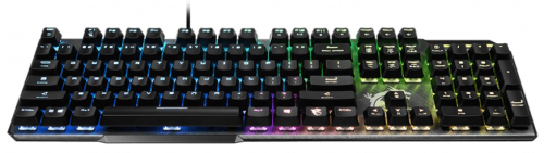 Клавиатура игровая MSI VIGOR GK50 ELITE, Mechanical, with Kailh WHITE BOX Switch, IP56, Multi-layer RGB lighting effects, Black (S11-04RU226-CLA)