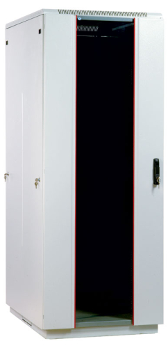 Шкаф телекоммуникационный напольный 42U (800x1000) дверь стекло (3 места) (ШТК-М-42.8.10-1ААА)