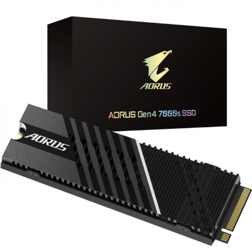 Твердотельный накопитель SSD 1TB GIGABYTE AORUS 7000s, M.2 2280, NVMe, PCIe 4.0 x4, 3D TLC, R/W 7000/5550MB/s, IOPs 350 000/700 000, 700TBW (GP-AG70S1TB) фото 2