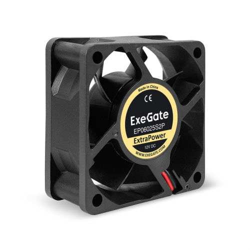 Exegate EX295228RUS Вентилятор 12В DC ExeGate ExtraPower EP06025S2P (60x60x25 мм, Sleeve bearing (подшипник скольжения), 2pin, 4500RPM, 31dBA) фото 2
