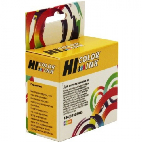 Картридж струйный Hi-Black HB-C9363HE, желтый, пурпурный, голубой, для HP DJ 6543/ 5743/ PS8153/ 8453, №134 (15011974306)