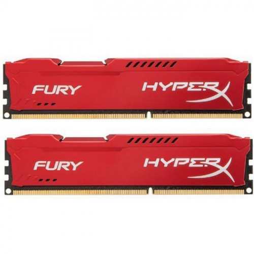 Память оперативная Kingston 8GB 1600MHz DDR3 CL10 DIMM (Kit of 2) HyperX FURY Red Series (HX316C10FRK2/8)