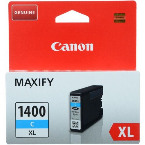 Картридж CANON PGI-1400XL C, голубой, 1020 страниц, для MAXIFY МВ2040/ МВ2340 (9202B001)