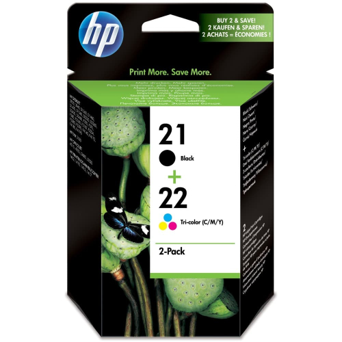 Набор картриджей HP 21 / 22 черный и трехцветный (SD367AE)