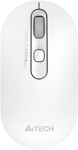 Мышь A4Tech Fstyler FG20S белый/ серый оптическая (2000dpi) silent беспроводная USB для ноутбука (4but) (FG20S USB WHITE)