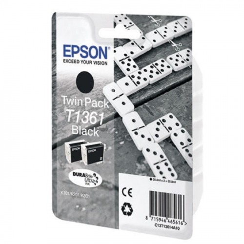 Картридж EPSON T1361 черный 2 шт для K101/K201/K301 (C13T13614A10)
