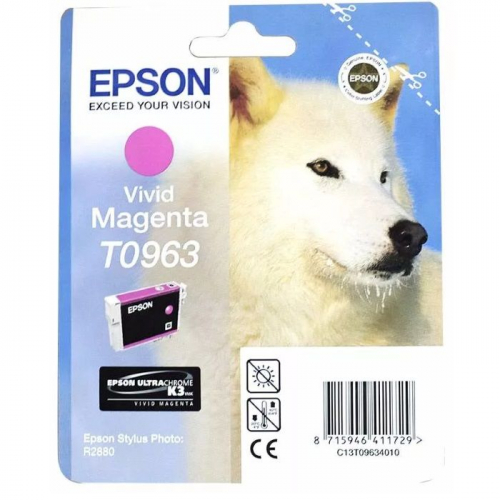 Картридж струйный Epson T0963, пурпурный, 865 стр., для Epson St R2880 (C13T09634010)
