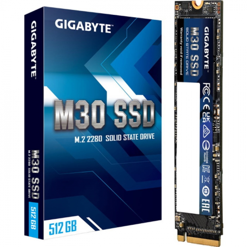 Твердотельный накопитель SSD 512GB GIGABYTE M30, M.2 2280, NVMe, PCIe 3.0 x4, 3D TLC, R/W 3500/2600MB/s, IOPs 350 000/302 000, 350TBW (GP-GM30512G-G) фото 2