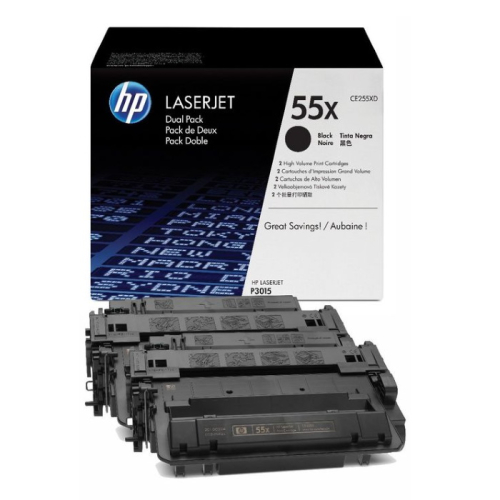 Картридж HP 55X, черный / 12500, двойная упаковка (CE255XD) фото 2