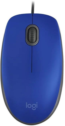Мышь Logitech M110 синий/ серый оптическая (1000dpi) silent USB (2but) (910-005500)