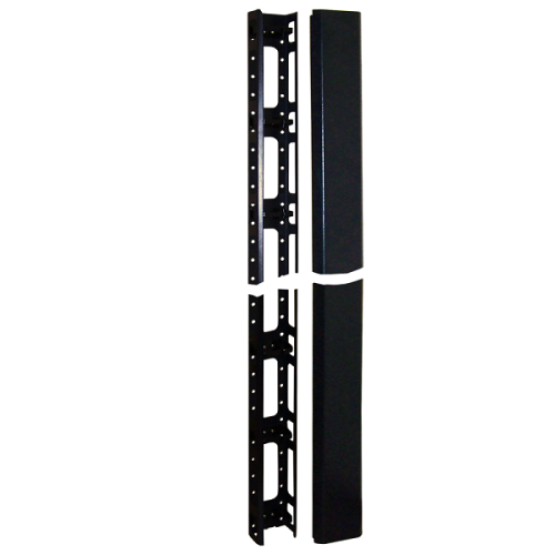 Кабельный органайзер вертикальный, 47U, для шкафов серии Business шириной 800 и однорамных стоек, металл, черный (TWT-CBB-ORG47U)