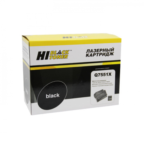 Картридж Hi-Black HB-Q7551X, черный, 13000 страниц, для HP LJ P3005/ M3027MFP/ M3035MFP (1500502)