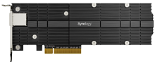 Твердотельный накопитель Synology M.2 SSD-NVME adapter M.2 22110/ 2280, 2 slots m.2 key , 10 Gigabit port RJ-45, PCIe 3.0 x8 adapter (FH bracket)' (E10M20-T1)