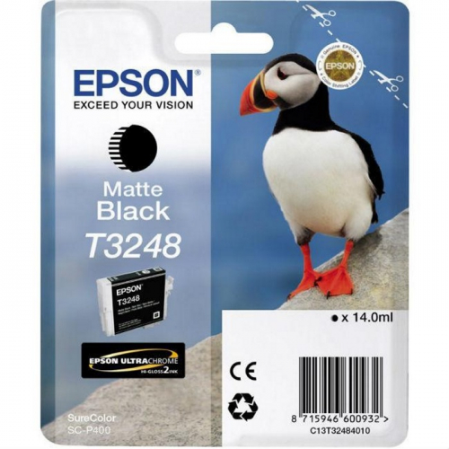 Картридж струйный Epson T3248, черный матовый, 14 мл., для SureColor SC-P400 (C13T32484010)