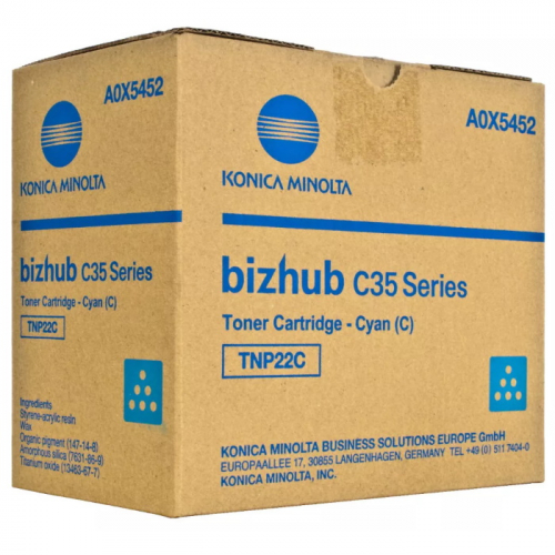 Тонер Konica-Minolta TNP-22C голубой 6000 страниц для bizhub C35/ C35P (A0X5452)