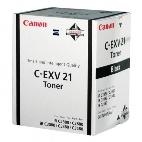 Тонер-картридж Canon C-EXV 21 BK черный 26000 страниц для iR-C2380, C2550, C2880, C3080, C3380, C3480, C3580 (0452B002)