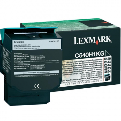 Тонер-картридж Lexmark черный 2500 страниц для C540/C543/C544 Return Program (C540H1KG)
