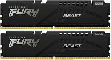 Память DDR5 2x32GB 5600MHz Kingston KF556C36BBEK2-64 Fury Beast Black RTL Gaming PC5-44800 CL36 DIMM 288-pin 1.25В single rank с радиатором Ret