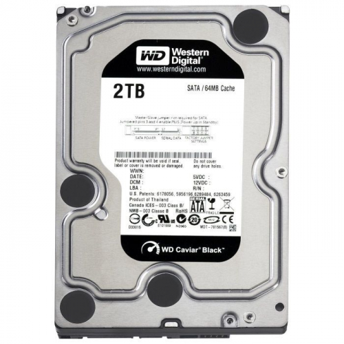 Жесткий диск Western Digital HDD SATA-III 2000Gb Black WD2003FZEX, 7200rpm, 64MB buffer