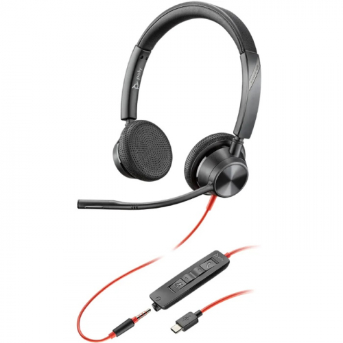 Гарнитура Poly Blackwire 3320, wired, stereo, USB-A (214012-01)