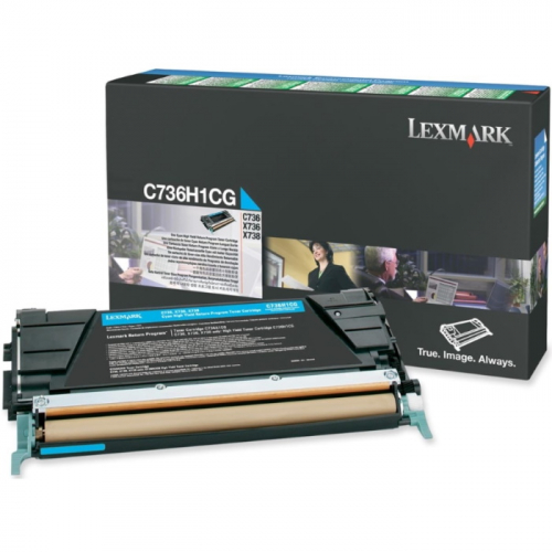 Картридж Lexmark C736 голубой 10000 страниц для C736, X736, X738; Return Program (C736H1CG)