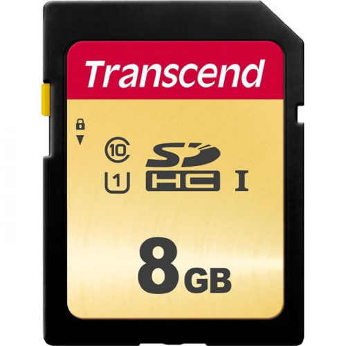 Карта памяти Transcend 8GB SDHC Class 10 UHS-I U1 V30 R95, W60MB/s (TS8GSDC500S)