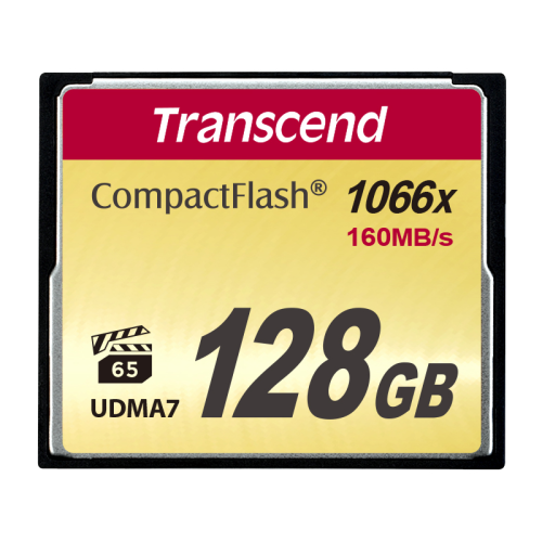 128GB Transcend CompctFlash 1000X MLC, R: 160MB/ s Поддерживает запись в высоком разрешении Full-HD, 3D и 4K UHDTV (2160p) (TS128GCF1000)