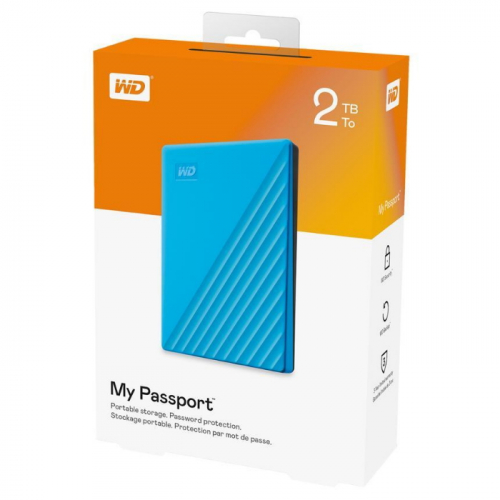 Внешний HDD WD My Passport 2Тб SFF голубой (WDBYVG0020BBL-WESN) фото 3