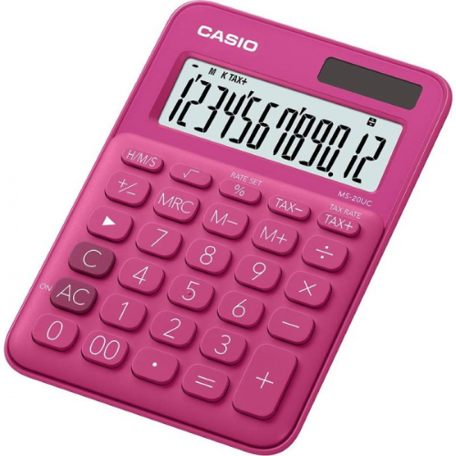 Калькулятор настольный Casio MS-20UC-RD-S-EC красный 12-разр.