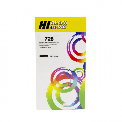 Картридж Hi-Black (HB-F9J68A) для HP DJ T730/ T830, 300ml, №728XXL, matteblack (150215721001)
